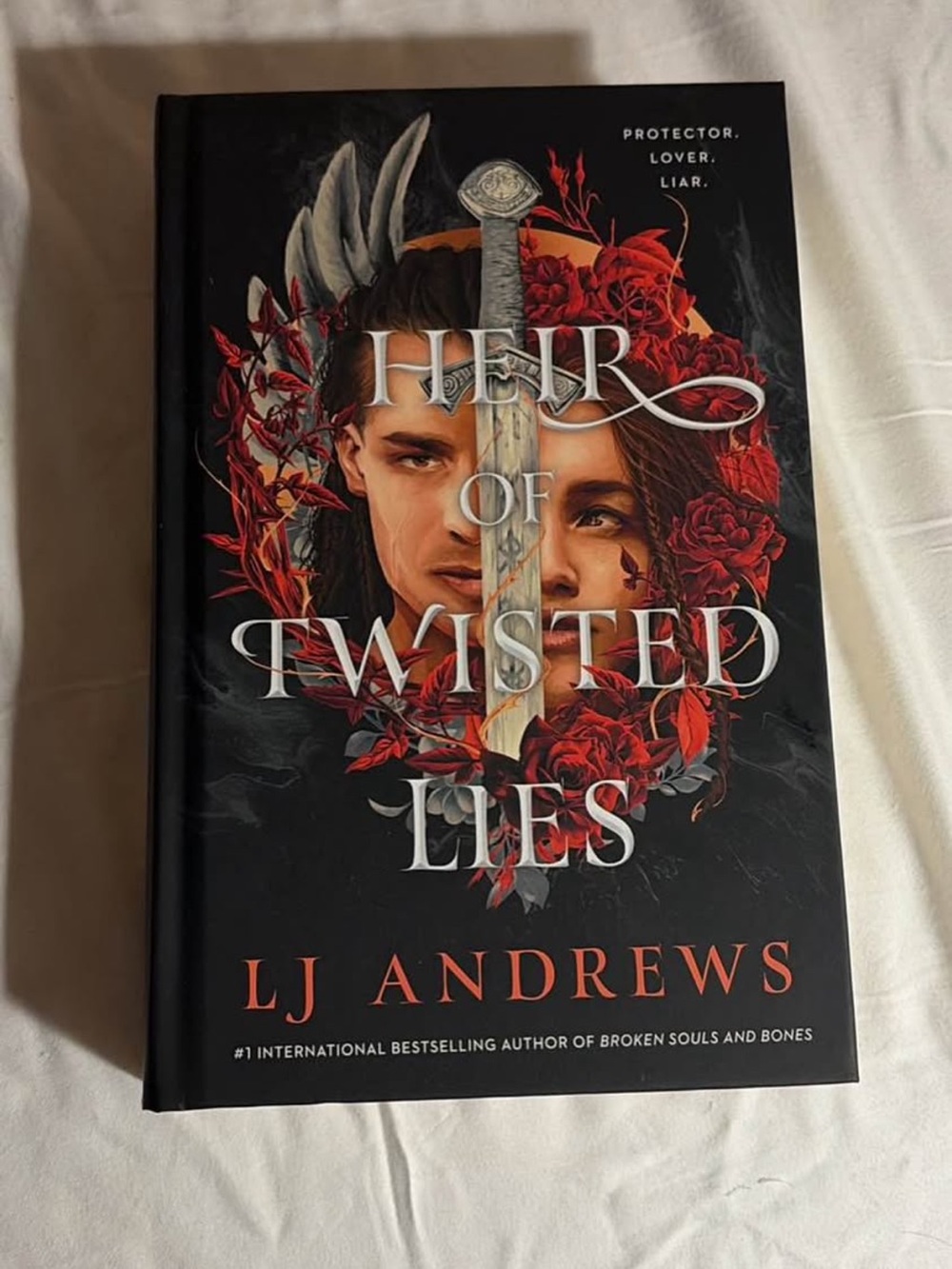 SIGNED COPY Heir of Twisted Lies by LJ Andrews - Black & Red Hardcover